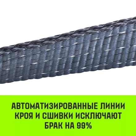 Трос буксировочный динамический HITCH PROF Лента масса авто 17 т разрывная 5т 6м петля-петля (SZ071509) купить в Тюмени
