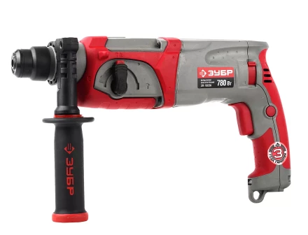 Перфоратор ЗУБР SDS-plus, реверс, 3 Дж, 0-1100 об/мин, 0-4500 уд/мин, 780Вт, кейс ЗП-780ЭК купить в Тюмени