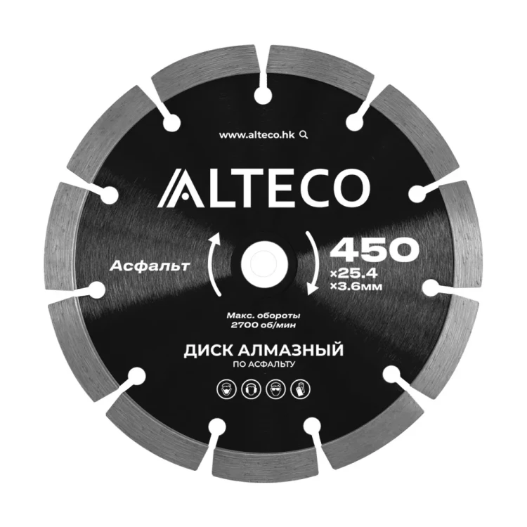Диск алмазный по асфальту ALTECO 450x25.4x3.6 мм 66487 купить в Тюмени
