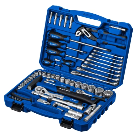 ЗУБР Универсал-76, 76 предм., (1/2+ 1/4), универсальный набор инструмента, Профессионал (27670-H76) купить в Тюмени