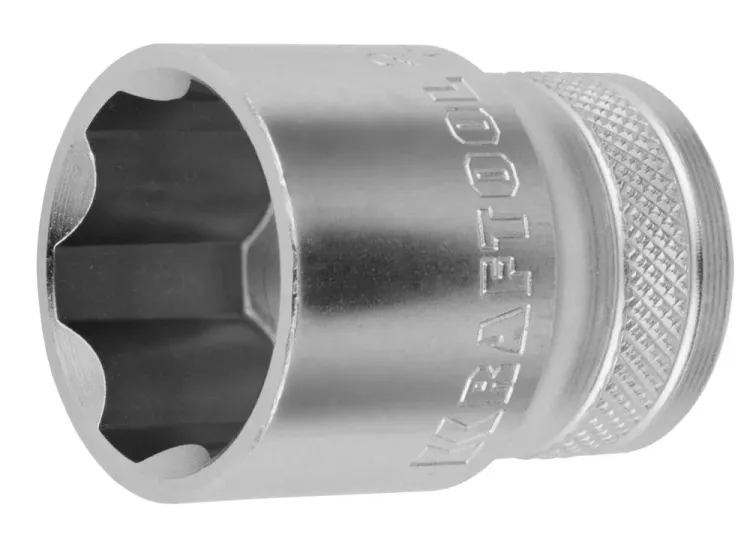 Торцовая головка KRAFTOOL "INDUSTRIE QUALITAT", Cr-V, SUPER-LOCK, хромосатинированная, 1/2", 22 мм 27801-22_z01 купить в Тюмени