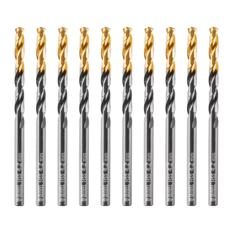 Сверло по металлу, 4,2 мм, HSS-Tin, Golden Tip, 10 шт. Denzel 717210 купить в Тюмени