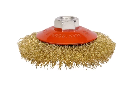 Щетка для УШМ М14/100 мм выгнутая сталь прямая VMX 511725 купить в Тюмени