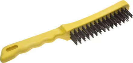 Щетка STAYER &quot;MASTER&quot; проволочная стальная с пластмассовой ручкой, 4 ряда 35015-4 купить в Тюмени
