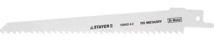Полотно STAYER "PROFI" S611DF для сабельн эл. ножовки Bi-Metall, дерево, дерево с гвоздями,металл, газобетон, пластик 159452-4.2 купить в Тюмени