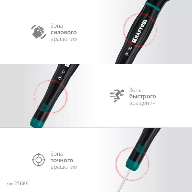 Набор отверток для точных работ KRAFTOOL Precision 7 25686 купить в Тюмени