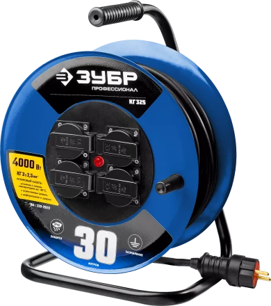 Профессиональные удлинители на стальной катушке КГ 325 силовые серия ПРОФЕССИОНАЛ купить в Тюмени