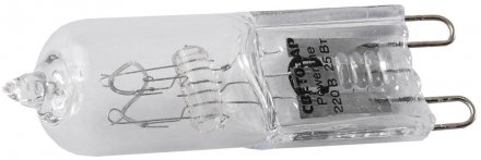 Лампа галогенная СВЕТОЗАР капсульная, прозрачное стекло, цоколь G9, диаметр 13мм, 25Вт, 220В SV-44892-T купить в Тюмени