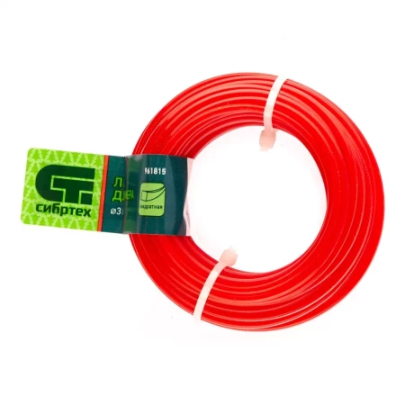 Леска для триммера квадратная, 3.0 мм х 10 м, Россия Сибртех 961815 купить в Тюмени