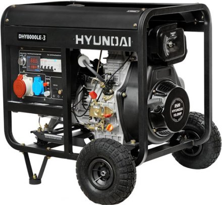 Дизельный генератор Hyundai DHY 8000LE-3 + колеса купить в Тюмени
