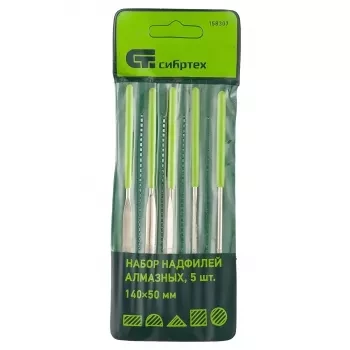 Набор надфилей алмазных 140х50х3 5 штук СИБРТЕХ 158307 купить в Тюмени