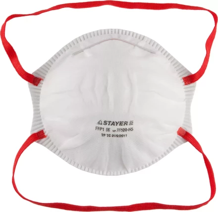 Полумаска фильтрующая STAYER &quot;PROFI&quot; коническая, многослойная, класс защиты FFP1, 5шт 11109-H5 купить в Тюмени