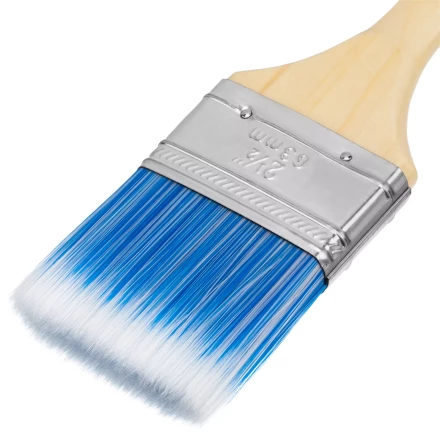 Кисть плоская &quot;Евро&quot; 2.5&quot;, искусственная щетина, деревянная ручка MTX 83072 купить в Тюмени