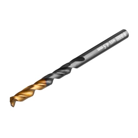Сверло по металлу, 4,5 мм, HSS-Tin, Golden Tip, 10 шт. Denzel 717211 купить в Тюмени