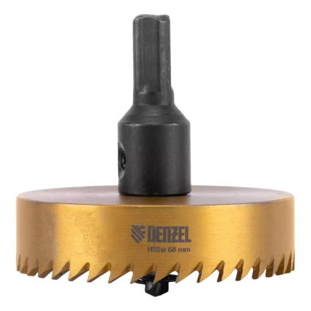 Коронка по металлу HSS, 68 мм, нитридтитановое покрытие Denzel 724122 купить в Тюмени