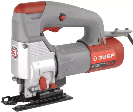 Лобзик ЗУБР, 3-х позиционный маятниковый ход, EU-хвостовик, сталь-10мм/дерево-60мм, 0-3100ходов/мин, 650Вт ЗЛ-650ЭМ купить в Тюмени