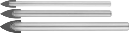 Набор сверл по кафелю, керамике, стеклу, с двумя режущими лезвиями, цилиндрический хвостовик, 3 шт: 5, 6, 8 мм, STAYER 2986-Н3 2986-Н3 купить в Тюмени