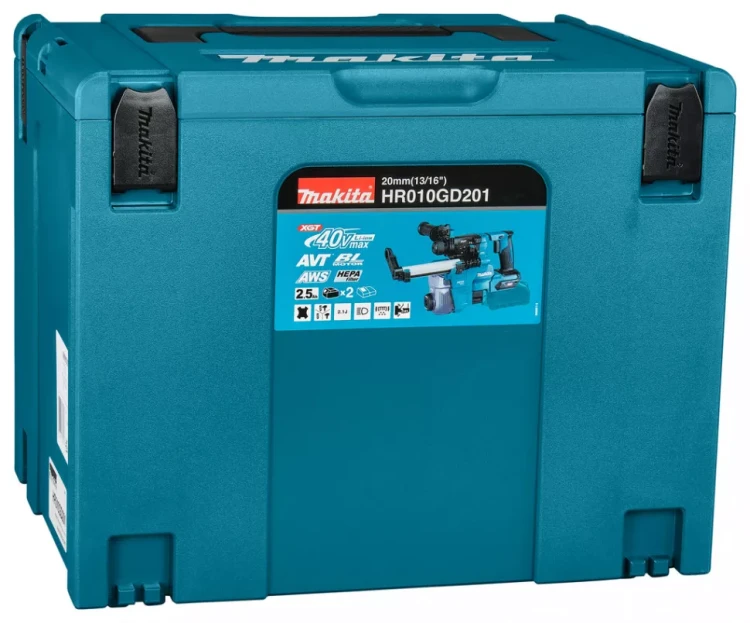Аккумуляторный 40V перфоратор c пылеудалением Makita HR010GD201 (2АКБ 2,5Ач, ЗУ) купить в Тюмени
