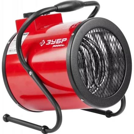 Пушка ЗУБР &quot;МАСТЕР&quot; &quot;круглая&quot; тепловая электрическая, гладкий нерж ТЭН, 3/1,5 кВт, 220В ЗТП-3000_М2 купить в Тюмени