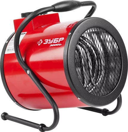 Пушка ЗУБР &quot;МАСТЕР&quot; &quot;круглая&quot; тепловая электрическая, гладкий нерж ТЭН, 3/1,5 кВт, 220В ЗТП-3000_М2 купить в Тюмени