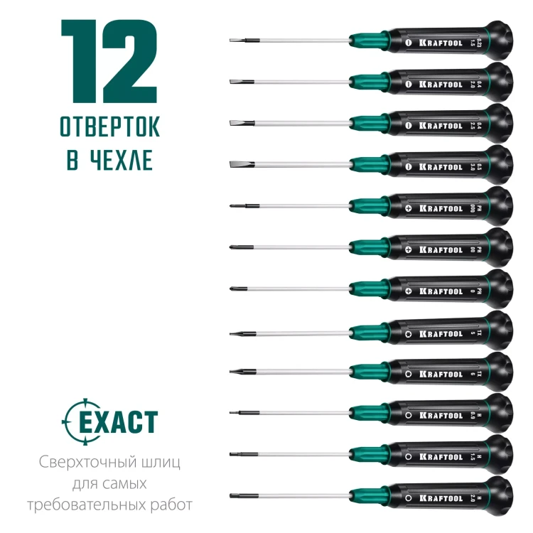 Набор Precision-12: отвертки для точных работ. 25689 купить в Тюмени