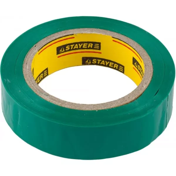 Изолента, STAYER Master 12291-G-15-10, ПВХ, 5000 В, 15мм х 10м, зеленая 12291-G-15-10 купить в Тюмени