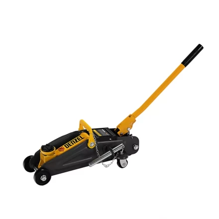 Домкрат гидравлический подкатной с фиксатором, 2 т, 130-330 мм Denzel 51153 купить в Тюмени