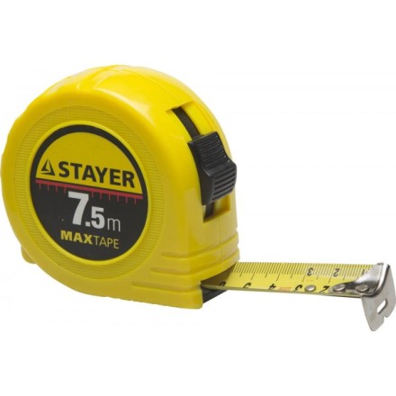 Рулетка STAYER &quot;МASTER&quot; &quot;MaxTape&quot;, пластиковый корпус, 7м/25мм 34014-07-25 купить в Тюмени