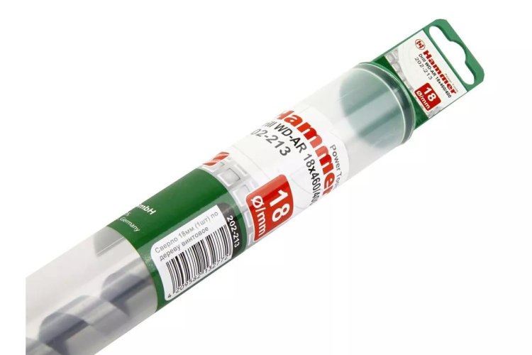 Сверло по дереву HAMMER Ф18х460мм (DR WD AR 18мм*460/370мм) купить в Тюмени