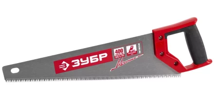 Ножовка по дереву (пила) ЗУБР МОЛНИЯ-5 400 мм, 5 TPI, прямой крупный зуб, быстрый рез поперек волокон, для крупных и средних заготовок 15075-40_z01 купить в Тюмени