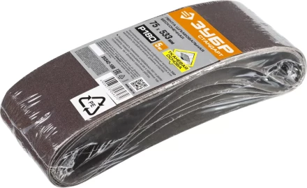 Лента шлифовальная бесконечная ЗУБР &quot;СТАНДАРТ&quot; на тканевой основе, для ЛШМ, P180, 75х533мм, 5 шт 35342-180 купить в Тюмени