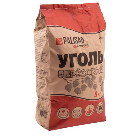 Уголь берёзовый, 5 кг Россия Camping Palisad 69662 купить в Тюмени