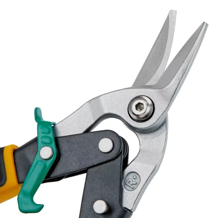 Ножницы по металлу Denzel 78371, 270 мм, прямой и правый рез, сталь-СrMo, трехкомпонентные рукоятки купить в Тюмени