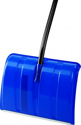 Лопата снеговая пластиковая с алюминиевой планкой, с алюминиевым черенком и V-ручкой, 500мм, синяя, СИБИН 421847 421847 купить в Тюмени