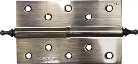 Петля дверная разъемная ЗУБР &quot;ЭКСПЕРТ&quot;, 1 подшипник, цвет ст. латунь (AB), левая, с крепежом, 125х75х2,5мм,2шт 37605-125-5L купить в Тюмени