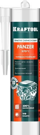 Герметик силиконовый KRAFTOOL красный, температуростойкий (от -62 С до 275 С), 300мл 41259-4 купить в Тюмени