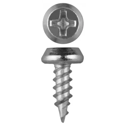 Саморезы ЗУБР &quot;МАСТЕР&quot; оцинкованные, для крепления лист. металла до 0.9мм, полуцилиндр. головка, 3.5x11мм, 1200шт 4-300121-35-11 купить в Тюмени