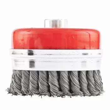 Щетка для УШМ Heavy Duty, 80 мм, М14, &quot;чашка&quot;, крученая металлическая проволока  MATRIX 74670 купить в Тюмени