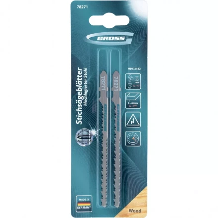 Полотна для электролобзика по дереву 2 шт 3182 GROSS 78271 купить в Тюмени
