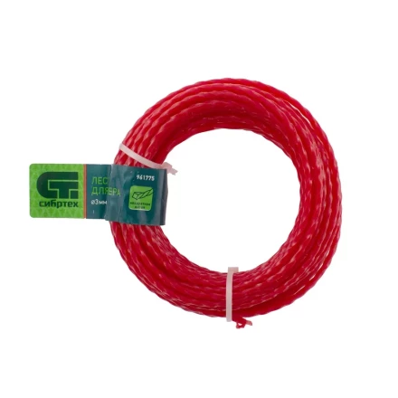 Леска для триммера квадратная витая, 3,0 мм х 10 м, Россия Сибртех 961775 купить в Тюмени