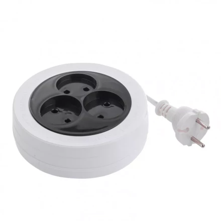 Удлинитель электрический бытовой рулетка 1,7 м 3 розетки 6 А тип УХ-6 Россия Сибртех 95902 купить в Тюмени