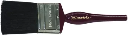 Кисть плоская &quot;Декор&quot; 2,5&quot; (63 мм) натуральная черная щетина деревянная ручка  MATRIX 82635 купить в Тюмени