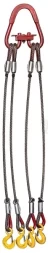 Строп канатный четырехветвевой 4СК 3.2 т L=8 м Звено РТ-3 с кч din 1.5 т опрессовка
