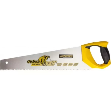 Ножовка STAYER &quot;PROFI&quot; &quot;COBRA&quot; GX700, трехгранный японский зуб, импульсная закалка, 2-х комп ручка, 7 TPI, 450мм 1513-45_z02 купить в Тюмени