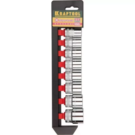 Набор KRAFTOOL &quot;EXPERT QUALITAT&quot; Торцовые головки &quot;SUPER LOCK&quot;, 1/2&quot;, 16-27мм, 8 предметов 27864-H8_z01 купить в Тюмени