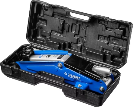 Домкрат гидравлический подкатной T50, 2т, 130-380мм, в кейсе, ЗУБР Профессионал 43052-2-K купить в Тюмени