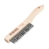 Щетка зачистная 3-х рядная, прямая проволока из нержавеющей стали с деревянной ручкой, EFP// Denzel 74843 купить в Тюмени