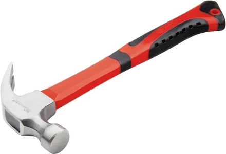 Молоток-гвоздодер 450 г боек 27 мм фибергласовая обрезиненная рукоятка MATRIX 10450 купить в Тюмени