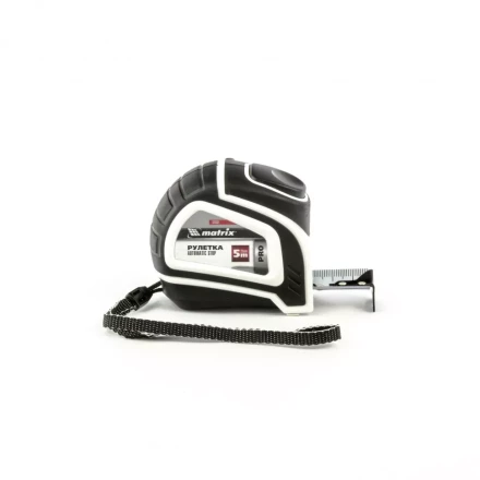Рулетка Autostop 5 м х 25 мм двухкомпонентный корпус автоматическая фиксация MATRIX 32552 купить в Тюмени