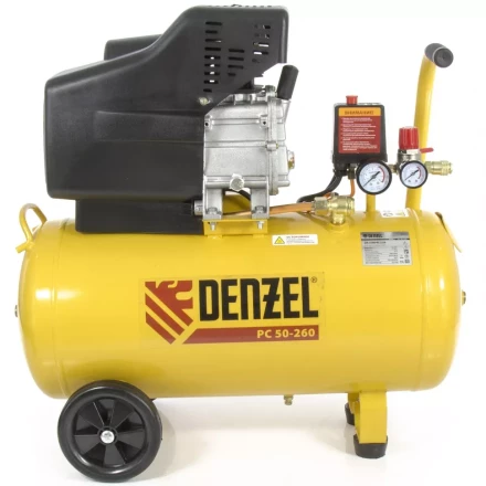 Компрессор масляный поршневой прямой привод DENZEL PC 50-260 58073 купить в Тюмени